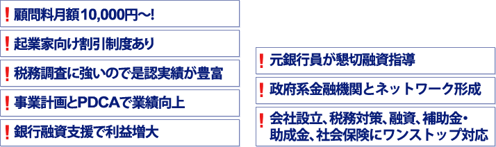 顧問料月額9,600円～!